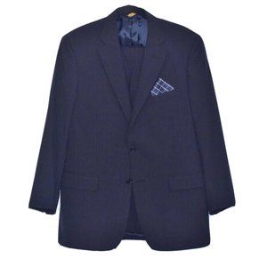 Brooks Brothers Stretch Striped Men 2pc Blue Suit Jacket Size 42-R Pant Sz 36x30
